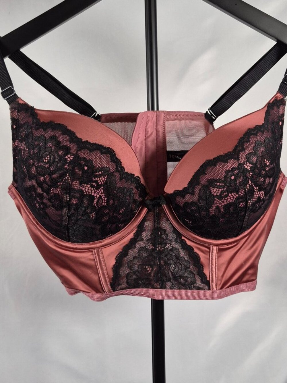 Torrid Curve 40C Mauve Black Lace Longline Bra
